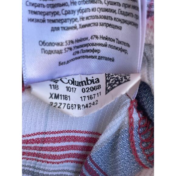 Columbia Men's Large red/white/blue plaid fishing - Picture 6 of 8